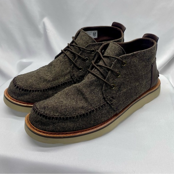 Toms Other - Toms Men's Dark Brown Tweed Chukka Boots SZ 11 CASUAL FALL CLASSIC
